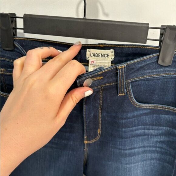 NWOT- L'AGENCE Marguerite skinny Jean In Baltic - Picture 7 of 11